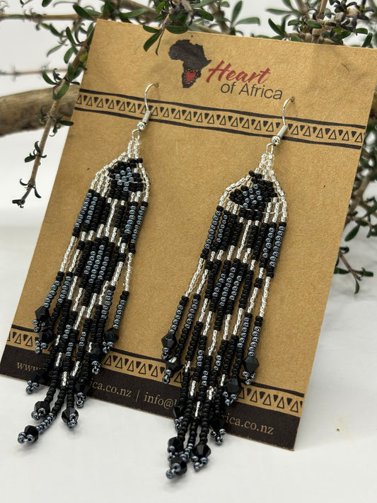 EARRINGS: Tassels LEOPARD