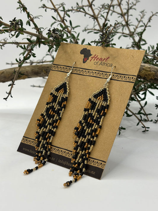 EARRINGS: Tassels TIGER